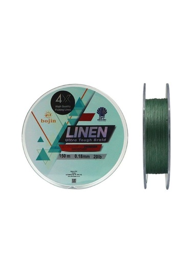 DFT Bojin 4X Linen İp Misina 0.18 mm  150 m  Yeşil