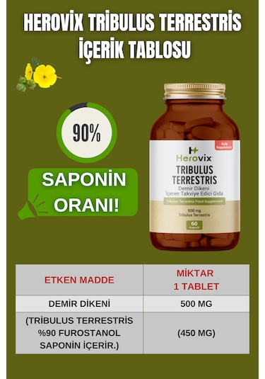 Tribulus Terrestis 500 Mg 60 Kapsül