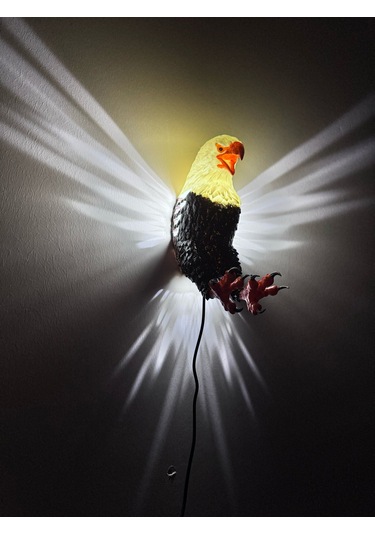 Realistik Kartal Aplik Modeli - Kahverengi - Turuncu Adaptör Kahverengi - Turuncu