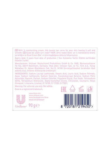 Dove Pink Beauty Cream Bar Katı Güzellik Sabunu 4 x 90 G