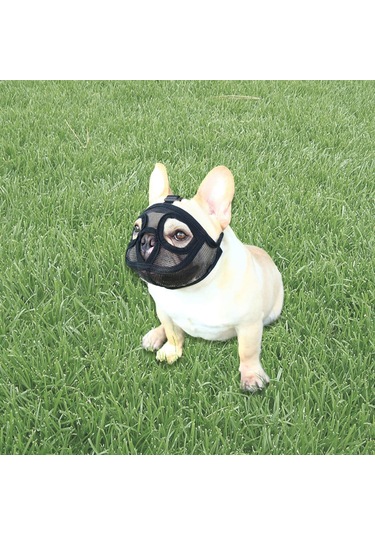 Homyl Ayarlanabilir Pet Köpek Maskesi Anti Tam-örgü-siyah-s