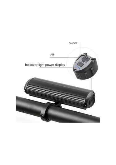 Geeksen Alüminyum Usb Bisiklet Ön Lamba - 1200 Lumen Parlak Gece Sürüşü Işığı - Dış Mekan Bisiklet Aksesuarı Eos630 Çok Renkli