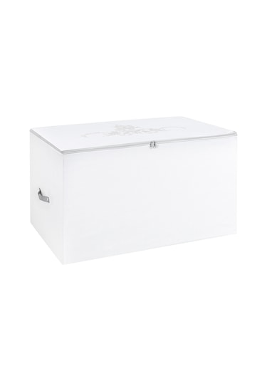 Madame Coco Çiçek Desen Baskılı Hurç - Beyaz Bhu-0474x46x46cm-beyaz