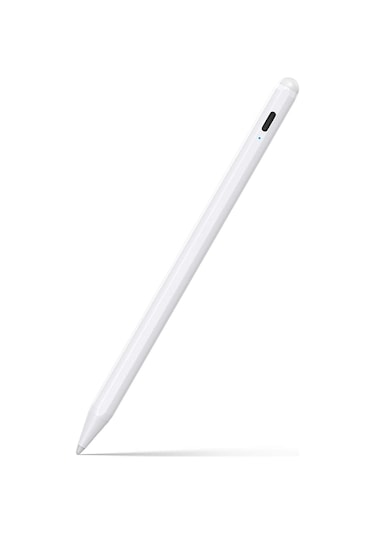 Gajeena Beyaz Aktif Kapasitif Kalem, İpad 2018-2021 Uyumlu, Dokunmatik Hassas, Yanlış Dokunmayı Engeller, El Yazısı Desteği