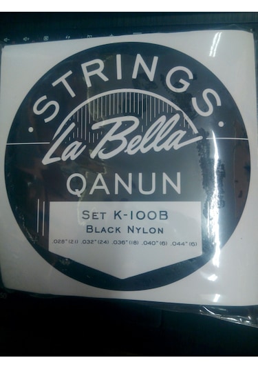 La Bella K100B Black Nylon Siyah Nylon -Profesyonel Kanun Tel Set