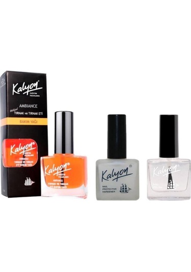 Kalyon Tırnak Bakım Yağı + Tırnak Sertleştirici + Kalyon Oje Cila No:200