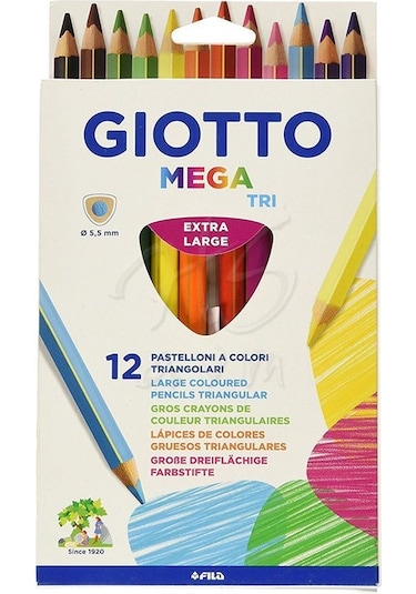 Giotto Mega Triangular 12li Kuru Boya Seti 220600