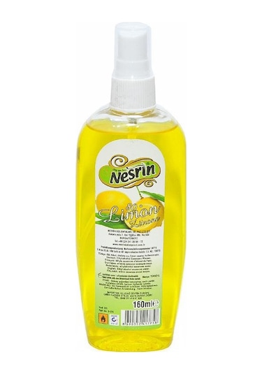 Nesrin 80 Derece Limon Kolonyası Sprey Pet Şişe 160 ML