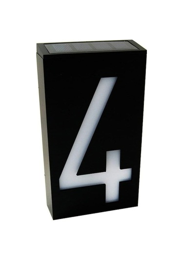 Güneş Enerjili Otomatik Açılan Kapı Numarası Lambası - Ip55 Su Geçirmez 6 Led Işık, Kolay Kurulum