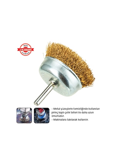 Tomax Pimli Saçaklı Çanak Fırça 50 Mm 10 Adet