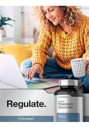 Horbäach Chelated Potassium Gluconate 595mg 300 Capsul.usa ...