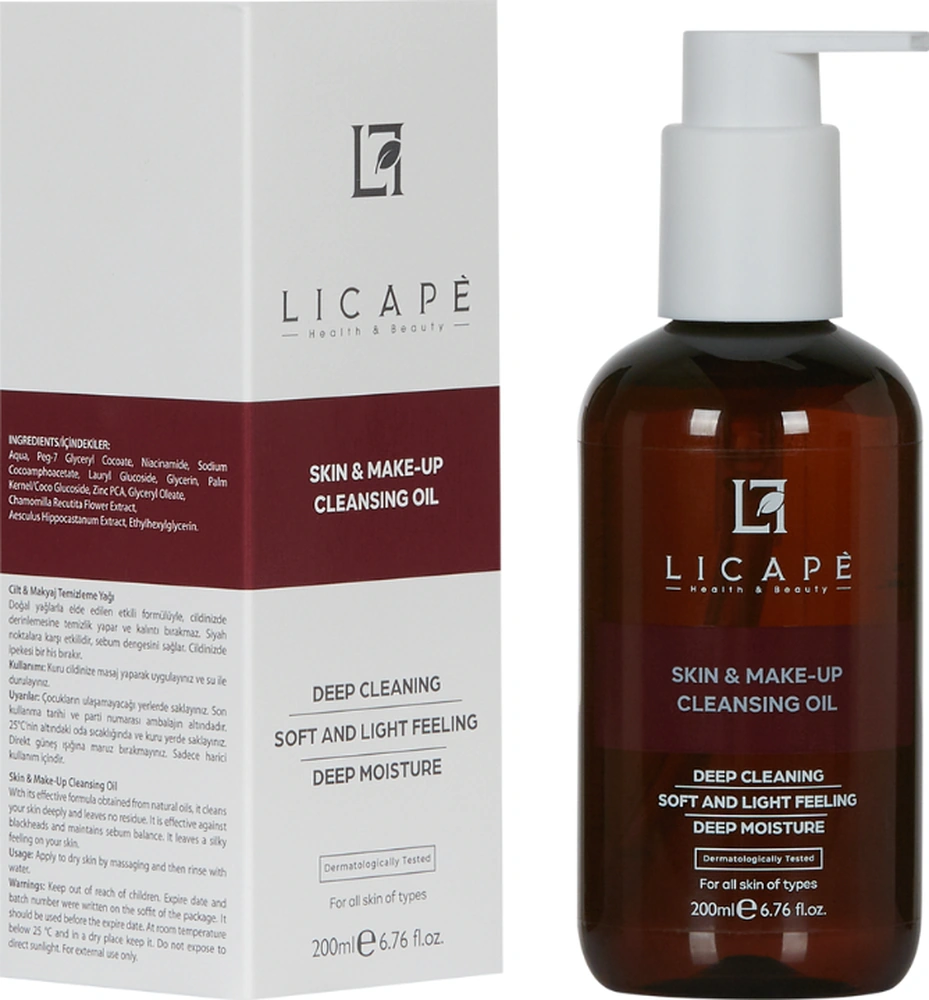 Licape İki Aşamalı Cilt Ve Makyaj Temizleme Yağı 200 ml