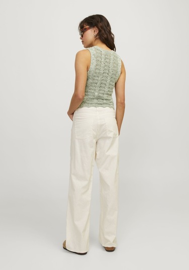 Jack & Jones Kadın Örgü Desenli Kolsuz Bluz - Zuri 12255157 Sea Spray Yeşil Jack & Jones Kadın Örgü Desenli Kolsuz Bluz - Zuri 12255157 Sea Spray Yeşil