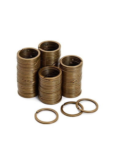 30 Adet Antik Renk 3 Cm Metal Anahtarlık Halkası