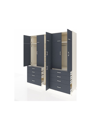 Kronos Dolap 8 Raflı 8 Çekmeceli 3 Askılı 220x59x243 Aytaşı-antrasit/antrasit Antrasıt/antrasıt Kronos Dolap 8 Raflı 8 Çekmeceli 3 Askılı 220x59x243 Aytaşı-antrasit/antrasit Antrasıt/antrasıt