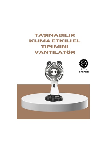 Yüksek Performanslı Usb Mini Vantilatör Panda Desenli
