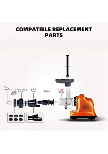 Xurunkeji Omega Sıkacağı İçin Meyve Suyu Aparatı, Sızdırmaz Nozul Kapağı İle Büyük Çaplı Yavaş Hız, Omegae 8006 8003 8051 İçin Şeffaf