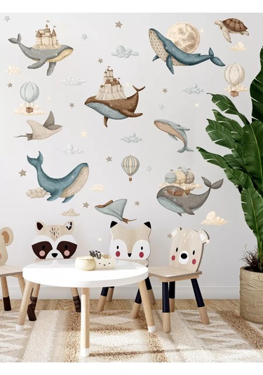 Baby Kingdom Room Duvar İçin İç Mekan Çıkartmaları Sihirli Rüyalar 218893913 Beyaz