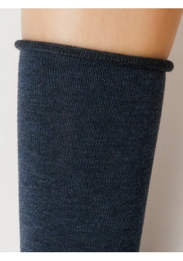 Fn Varan Kadın Tek Renkli Uzun Çorap 1 Çift 221582260 Mavi