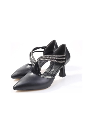 Ceylan 3559 Kadın 6 Cm Topuklu Taşlı Stiletto Ayakkabı 001