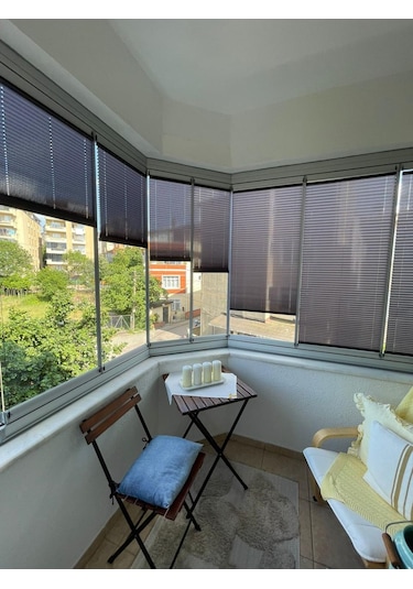 Plise Perde Cam Balkon Akordiyon Perde Yaylı Kancalı Sistem Çok Renkli