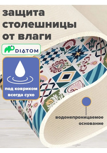 Diatom Bulaşık Kurutma Paspası, Emici Nano Paspas, 50x40 Cm. 187843742 Mavi