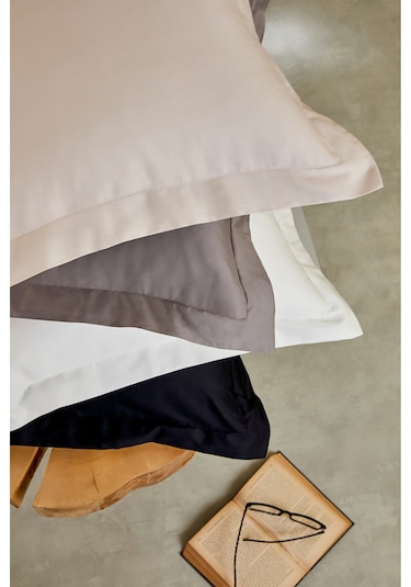 Linens Mix&Match Saten Volanlı Yastık Kılıfı Seti Taş