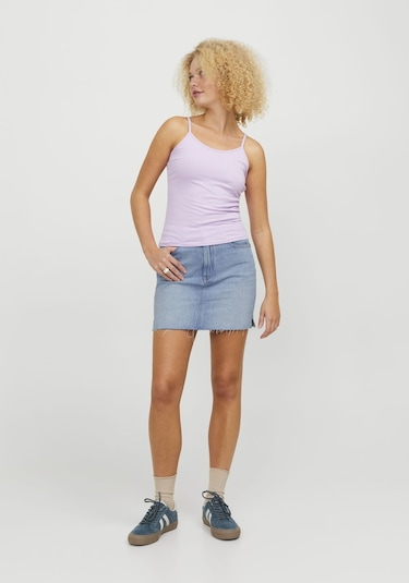 Jack & Jones Kadın Denim Mini Etek - Aura 12248571 Light Blue Denim Kot Mavisi