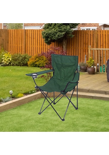 Suntek Katlanmış Kamp Sandalyesi Bahçe Piknikleri Yeşil