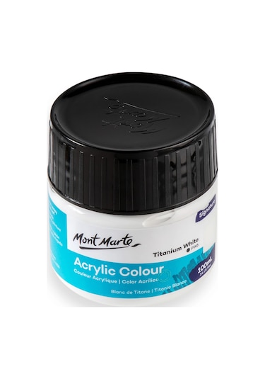 Akrilik Renkli Boya Signature 100ml - Titanium White Çok Renkli