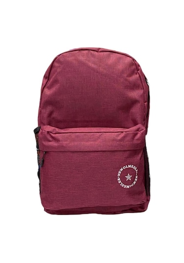 Su Geçirmez Kumaş Ortaokul Lise Unisex Okul Sırt Ve Seyahat Çantası - Bordo