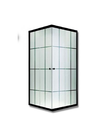 Durul Duşakabin Kare Siyah Profil Kumlama Karomat Desen Siyah