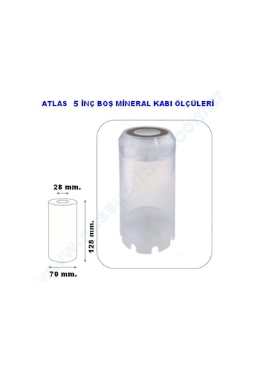 Atlas 5 Inç Doldurulabilir Boş Mineral Kabı