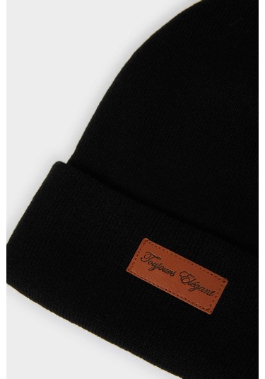 Defacto Kadın Dokuma Etiketli Bere F3163ax25wnbk26 Siyah-bk26