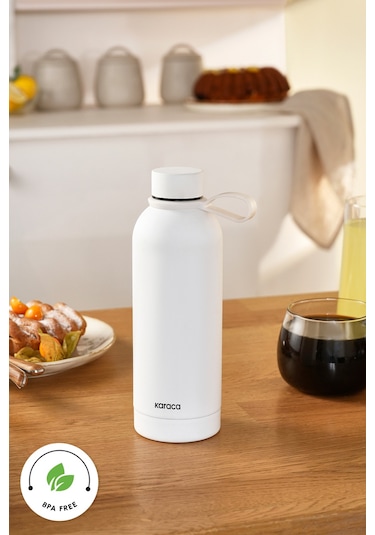 Karaca Aly Soft Touch Çelik Sızdırmaz Termos 500 Ml Beyaz Beyaz