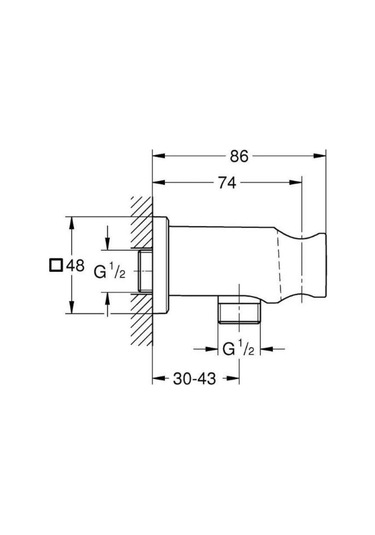 Grohe Rainshower Duş Çıkış Dirseği 1/2" Tutucu İle - 26659da0 Gold