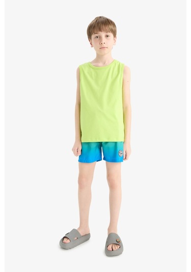 Defacto Erkek Çocuk Bisiklet Yaka Atlet F0693a825hsgn667 Yeşil