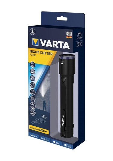 Varta Night Cutter F30r El Feneri Siyah