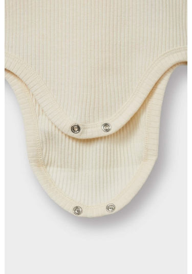 Defacto Erkek Bebek Yenidoğan Fitilli Kaşkorse 2li Uzun Kollu Çıtçıtlı Body F4653a525auer233 Ekru