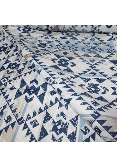 Pamuklu Nevresimlik Kumaş 100 240 Cm Geometrik Desenli Metrelik Çarşaf Yastık Ev Tekstil Kumaşı Beyaz