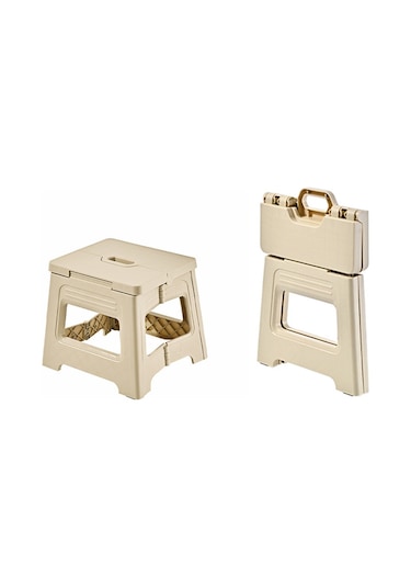 Crosswing Plastik Katlanır Küçük Tabure-beyaz Beyaz