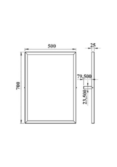 Paslanmaz Çerçeveli Ayarlanabilir Kulplu Engelli Aynası Gri