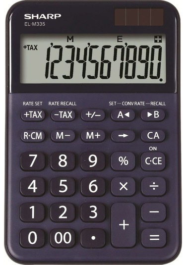 Sharp EL-M335BBL 10 Hane Masaüstü Hesap Makinesi - Mavi