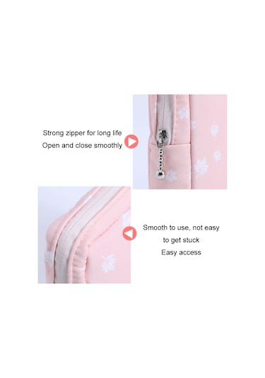 Sones Kızlar Taşınabilir Hijyenik Ped Saklama Çantası Kozmetik Ruj Çantası Beyaz Yaprak Diğer