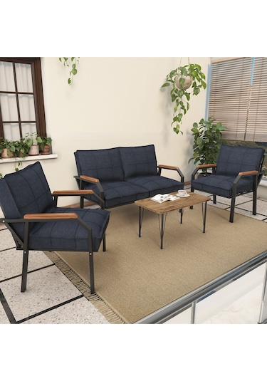 Mygusi Hayal Balkon, Bahçe, Cafe - Metal Kanepe Koltuk Takımı - Sehaplı Lacivert Mygusi Hayal Balkon, Bahçe, Cafe - Metal Kanepe Koltuk Takımı - Sehaplı Lacivert