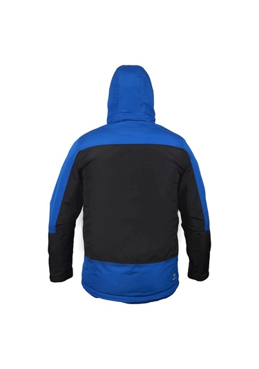 Kışlık Su Geçirmez Erkek Mont 163 Fiyort Naroy Nefes Alabilen Kapitone Astar Saxmavi-siyah