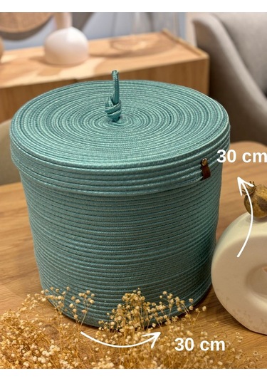 Victor Çok Amaçlı Düzenleyici Kapaklı Sepet,kapaklı Saksılık, Kapaklı Organizer 30x30 - Orta Boy Mavi