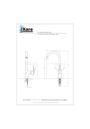 Kare Inox Mix Uzun Borulu Eviye Bataryası-173
