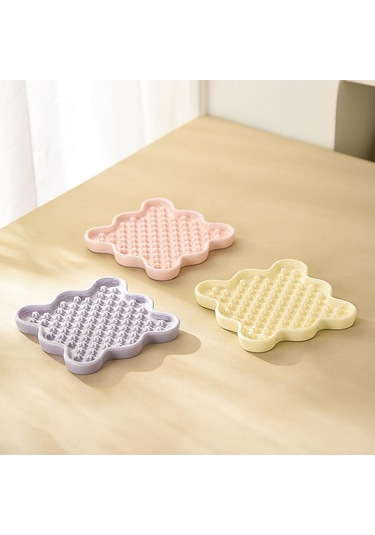 Suntek Köpek Yavaş Besleme Kabı Taşınabilir Evcil Beyaz