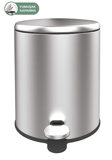 Primanova Cigo Pedallı Çöp Kovası 6 Lt Mat Metal M-e41-30-06